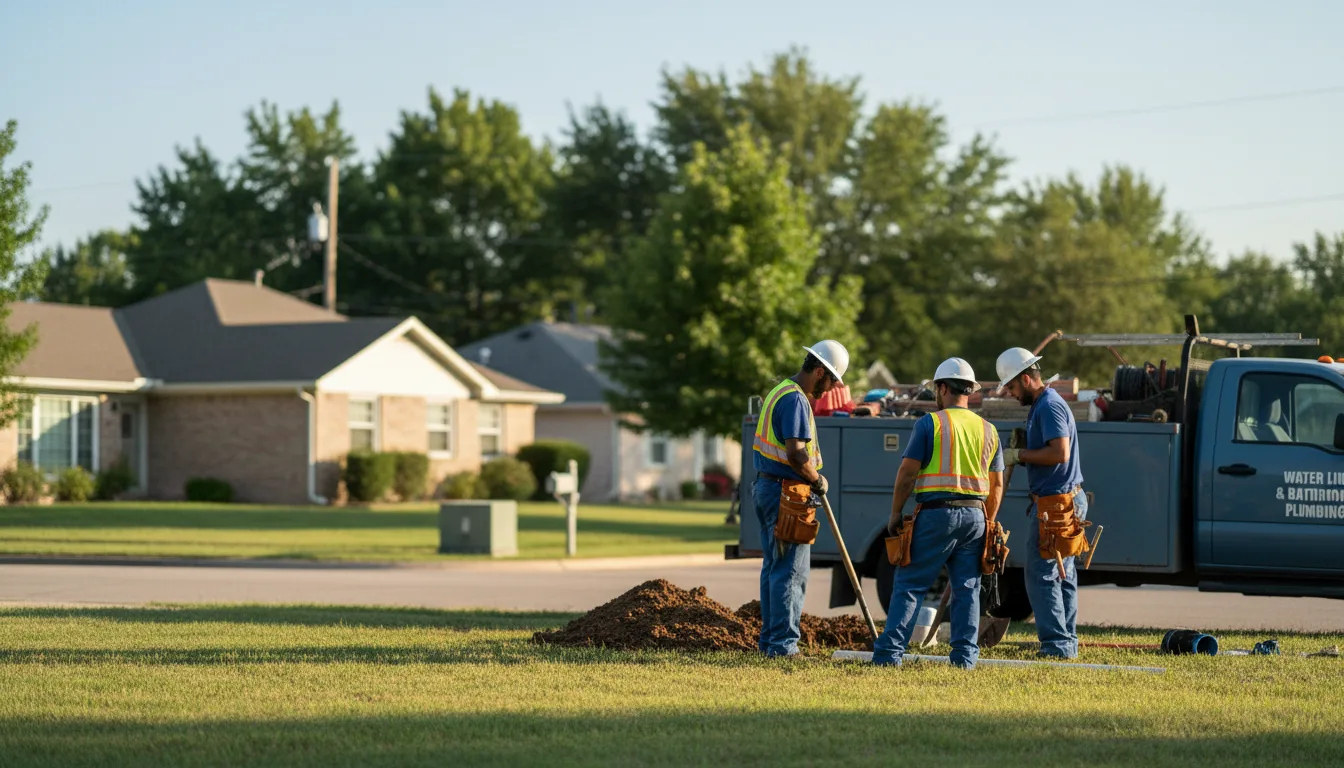 Residential water line and bathroom plumbing service in Indianapolis, IN